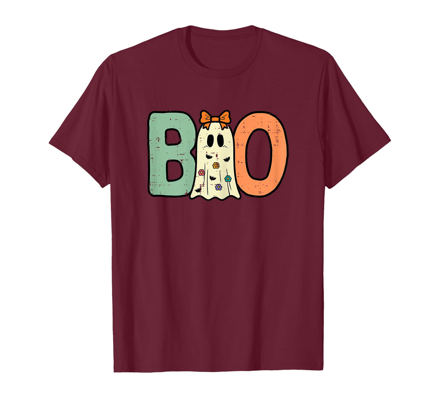 Halloween Boo Ghost Cute Costume Toddler Girls Kids Youth T-Shirt