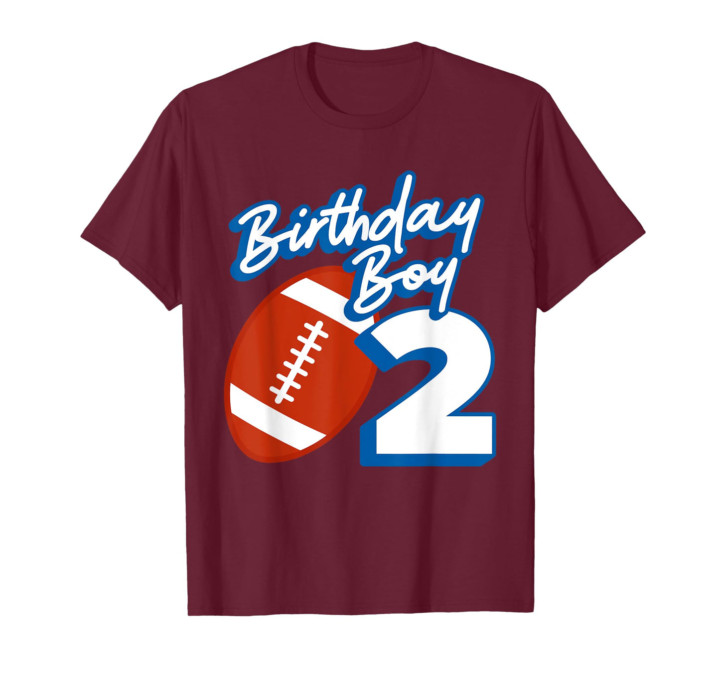 2nd Birthday Boy Football Ball 2 Years Old Kids Gift Ideas T-Shirt