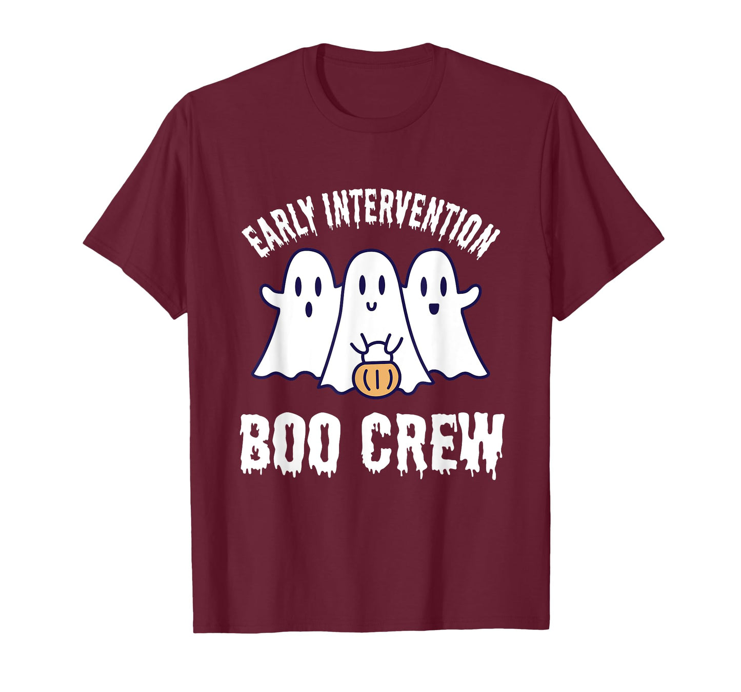 Funny Early Intervention Boo Crew Halloween Costume T-Shirt
