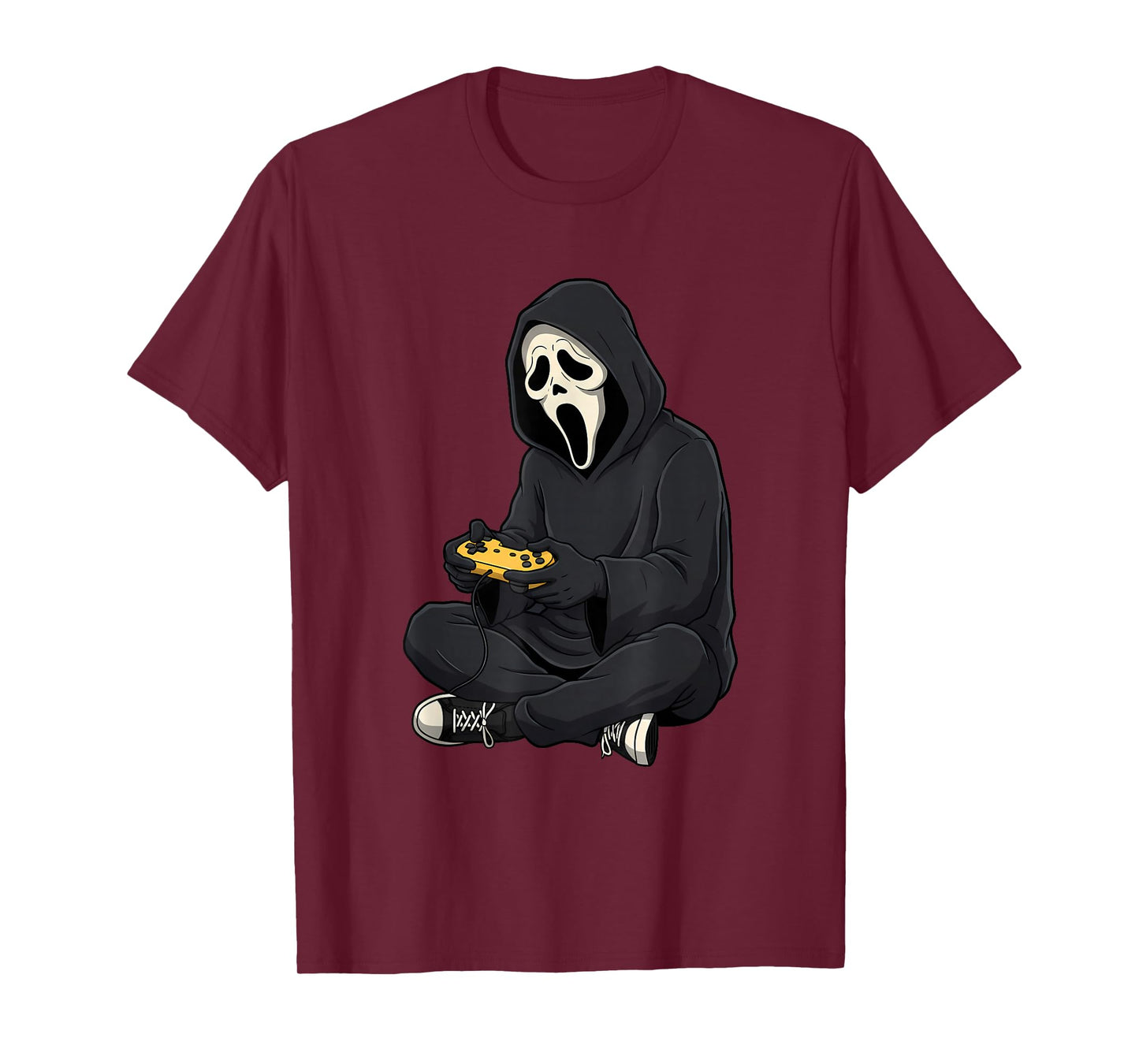 Halloween Scary Face Ghost Mask Gamer Video T-Shirt