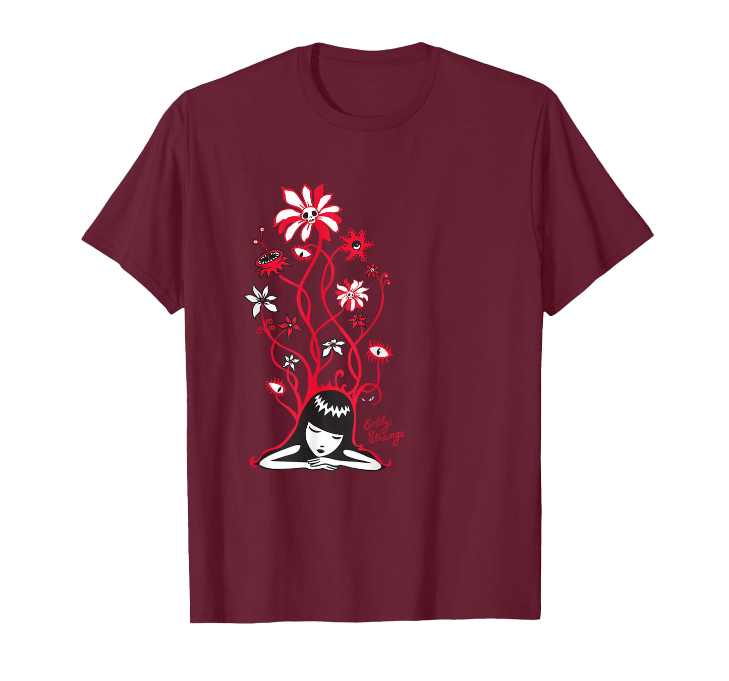 Emily The Strange Flower Power Cat Nap T-Shirt