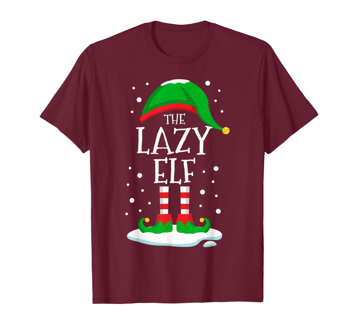 The Lazy Elf Christmas Family Matching Xmas Group Funny T-Shirt
