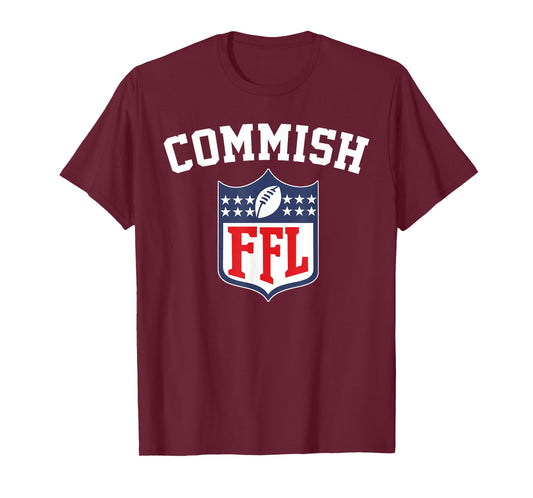 The Commish funny Fantasy Football League FFL Commish T-Shirt
