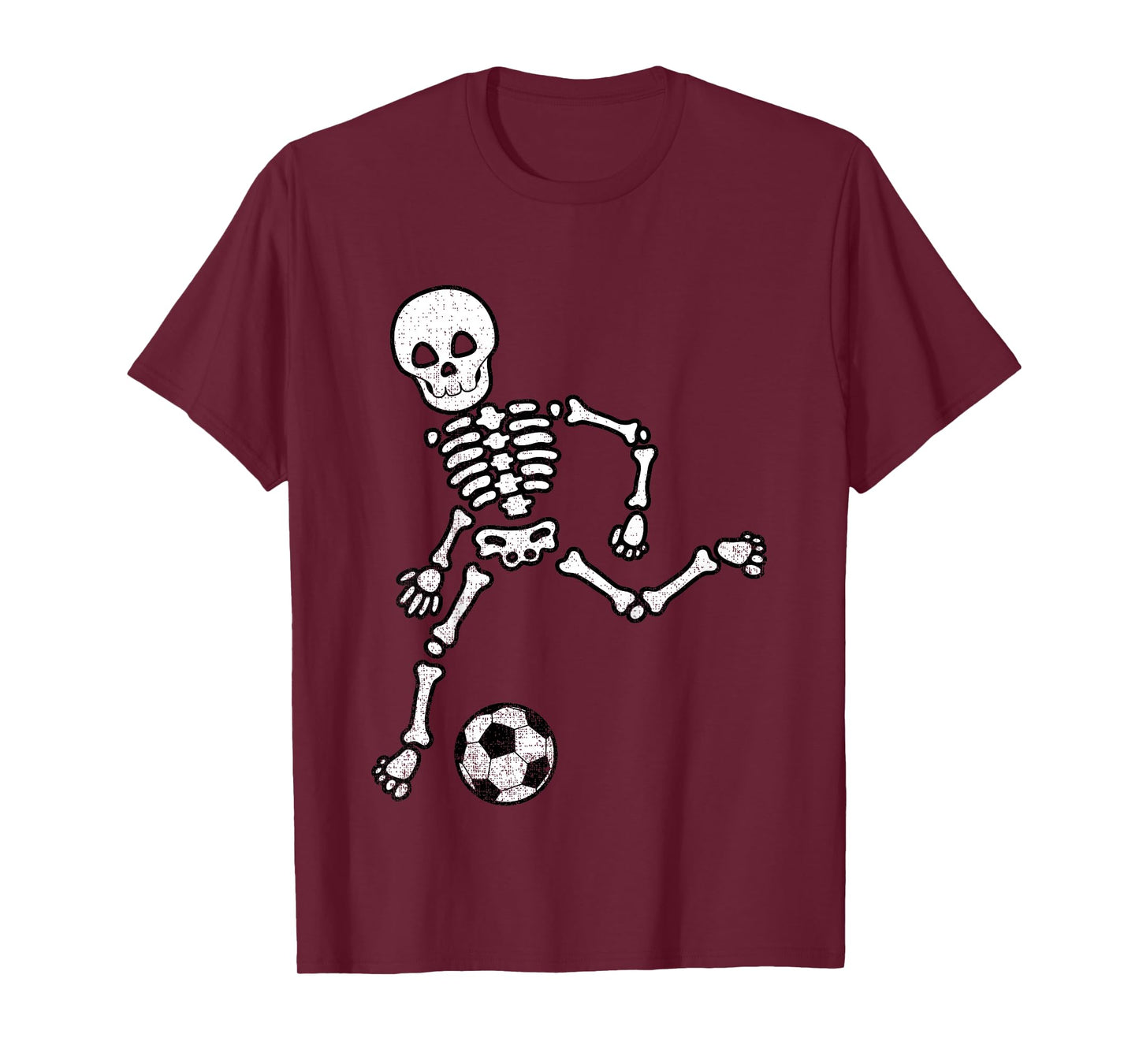 Kids Skeleton Soccer Shirt Halloween Sport Player Costume T-Shirt