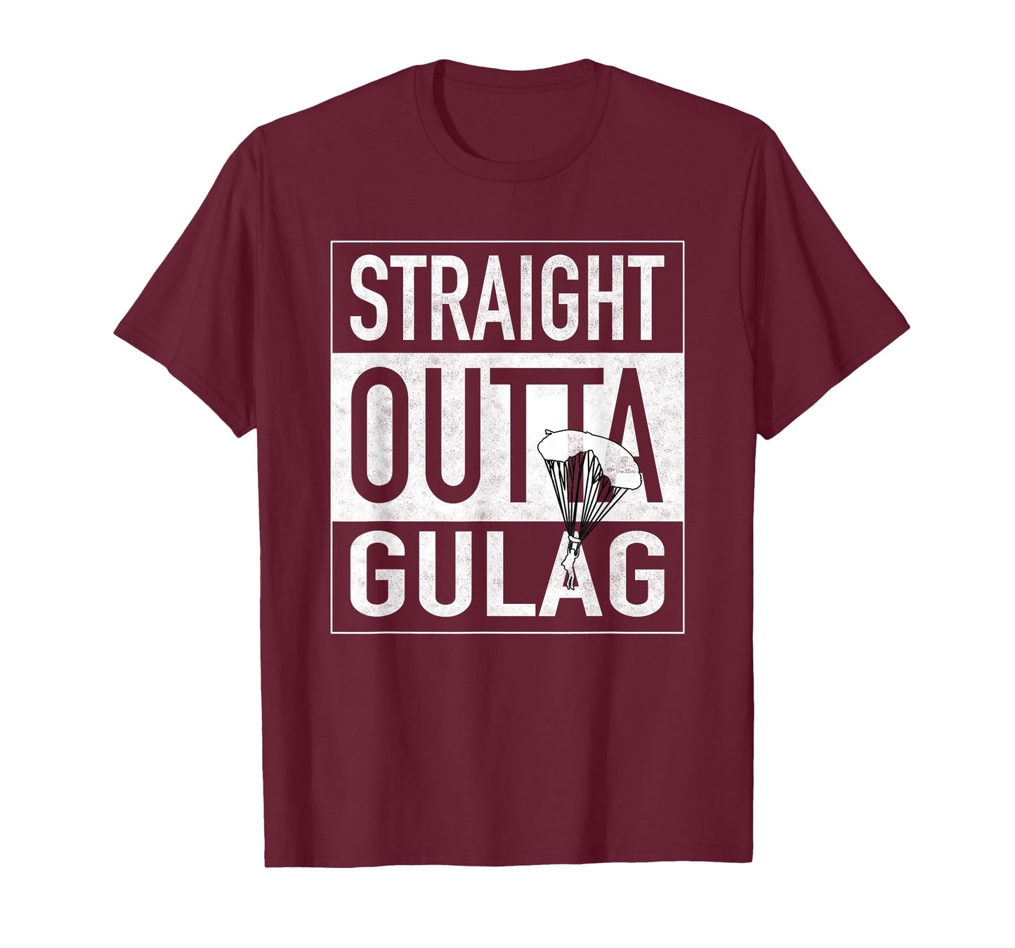 Straight Outta Gulag with Parachute for Gamers T-Shirt