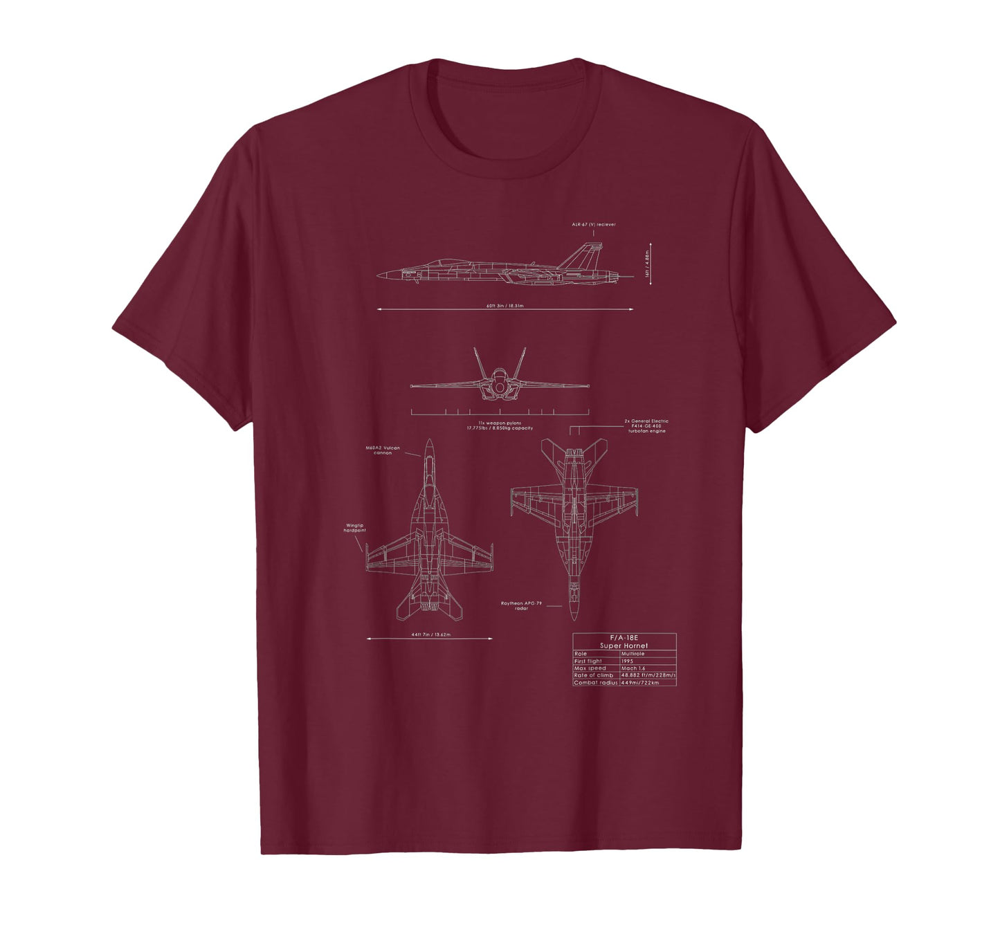 F-18 F/A-18E Super Hornet Jet Airplane T-Shirt