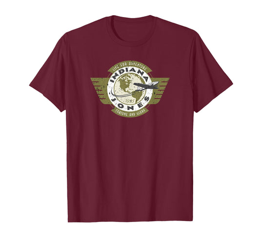 Indiana Jones and The Temple of Doom Vintage Flyer Badge T-Shirt