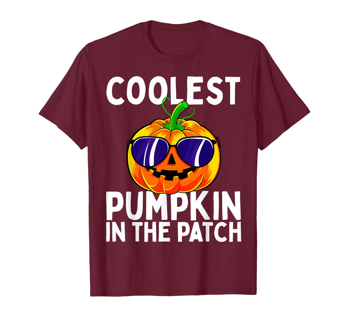 Kids Coolest Pumpkin in the Patch Halloween Boys Girls T-Shirt