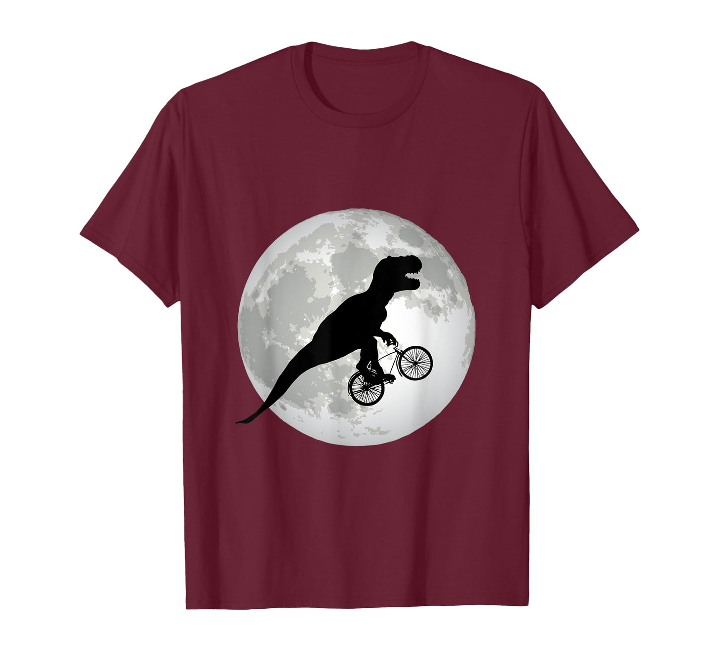 T-Rex Cycling Over The Moon, Trex on Bike, Funny Dinosaur T-Shirt