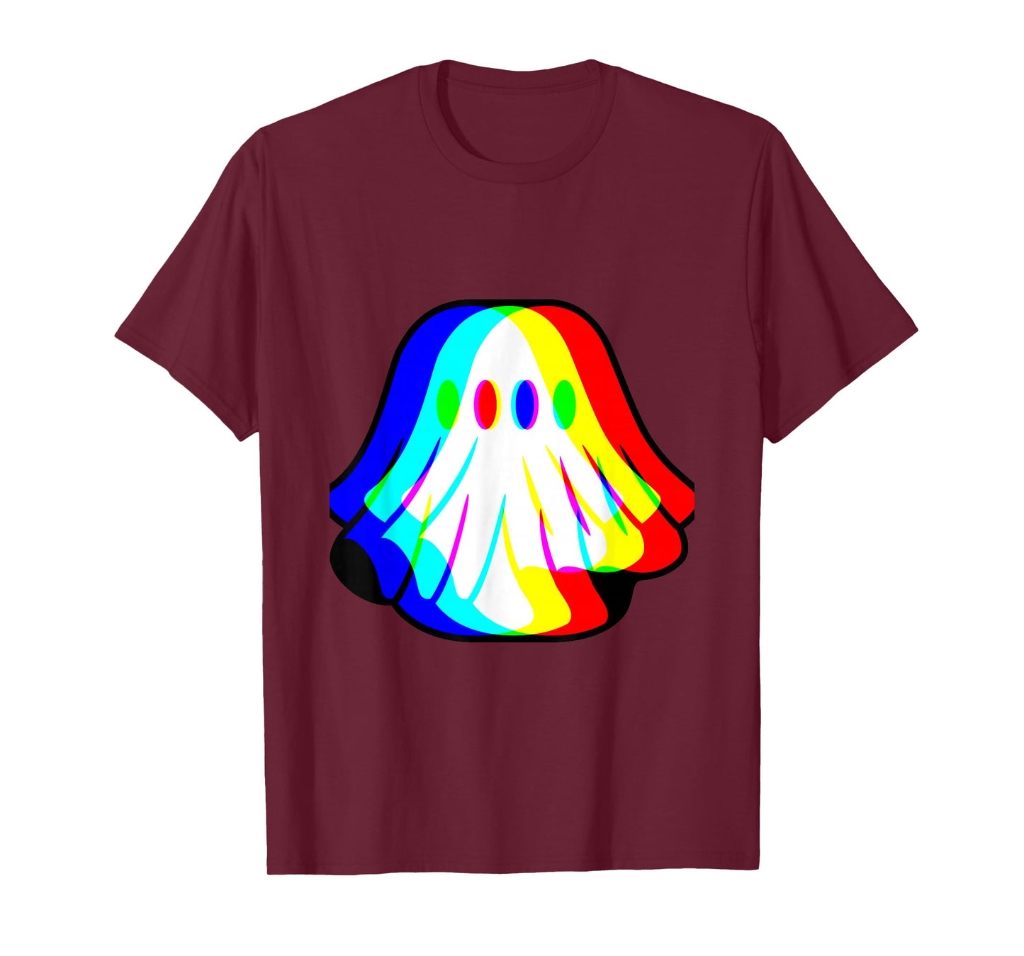 Funny Ghost Trippy Vaporwave Halloween Techno Rave Party T-Shirt