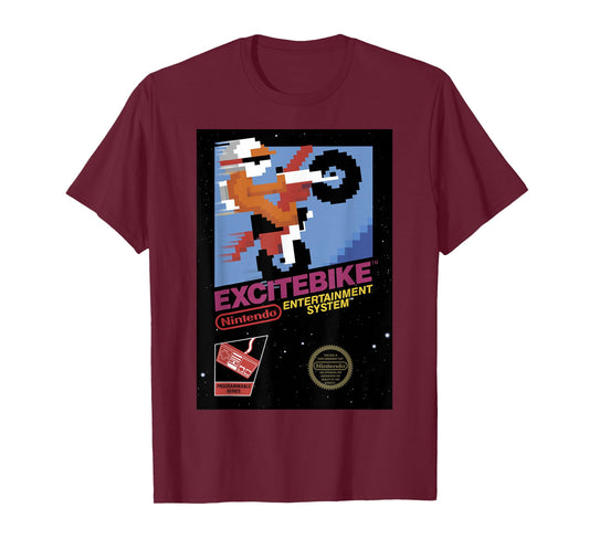 Nintendo NES Excitebike Game Retro Vintage Graphic T-Shirt T-Shirt