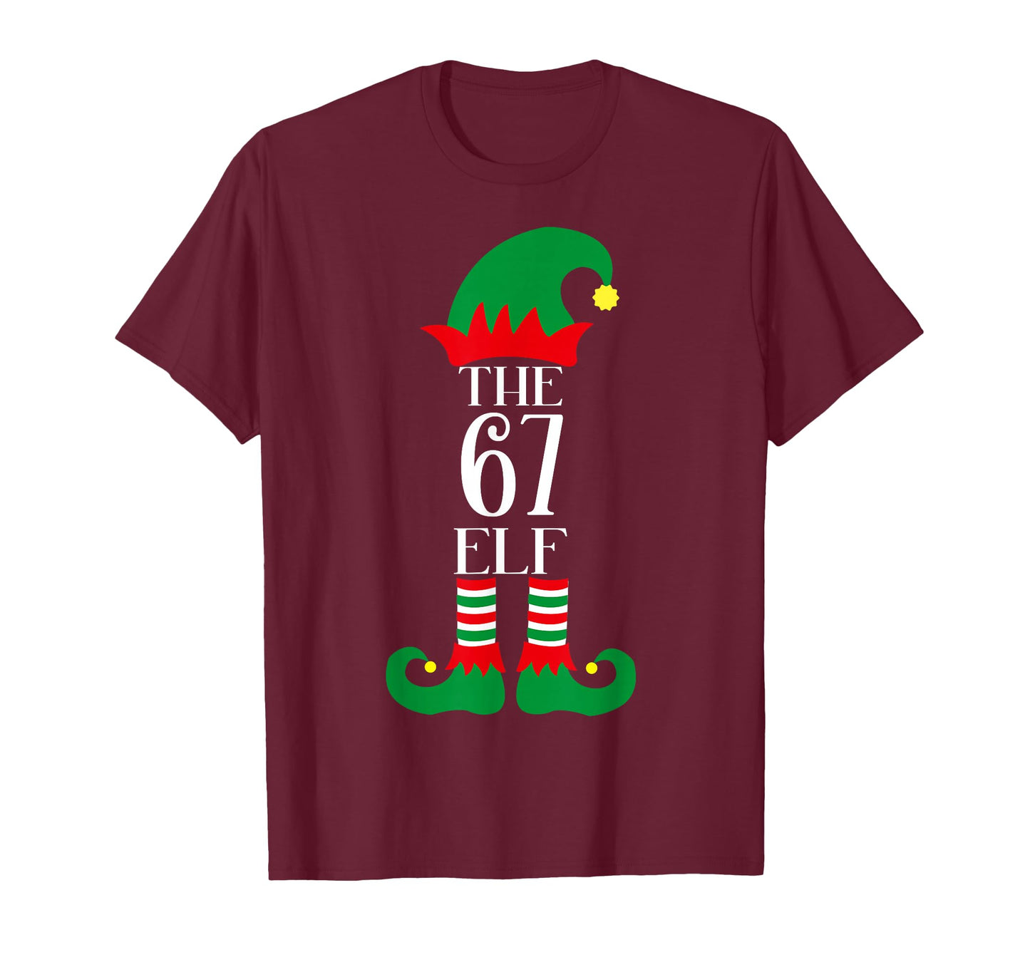 67 Elf Christmas Costume Pajama 67 Meme Gen Alpha Boys Girls T-Shirt