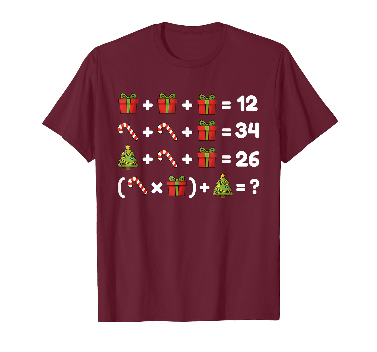 Order of Operations Quiz Christmas Math Teacher 67 School T-Shirt