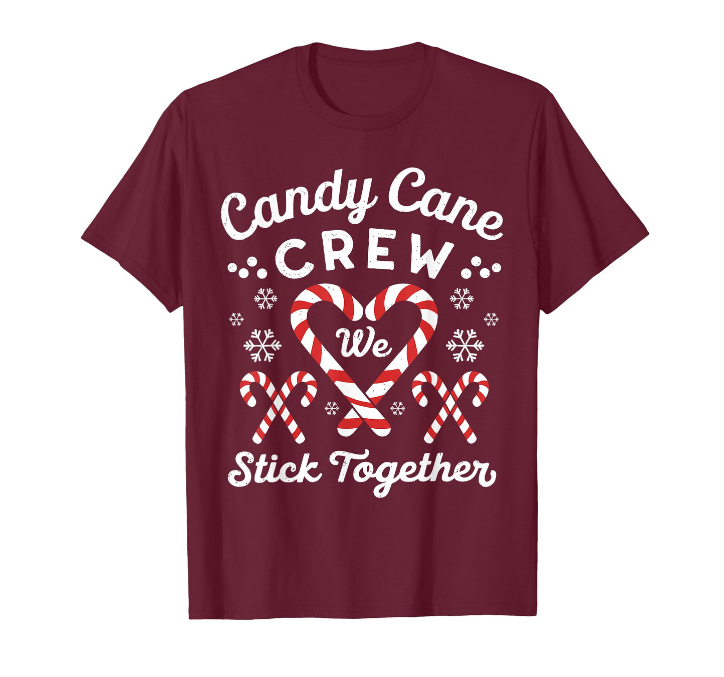 Candy Cane Crew We Stick Together Christmas Couples T-Shirt