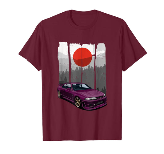 JDM Skyline R33 Car Tuning Japan Rising Sun Drift T-Shirt