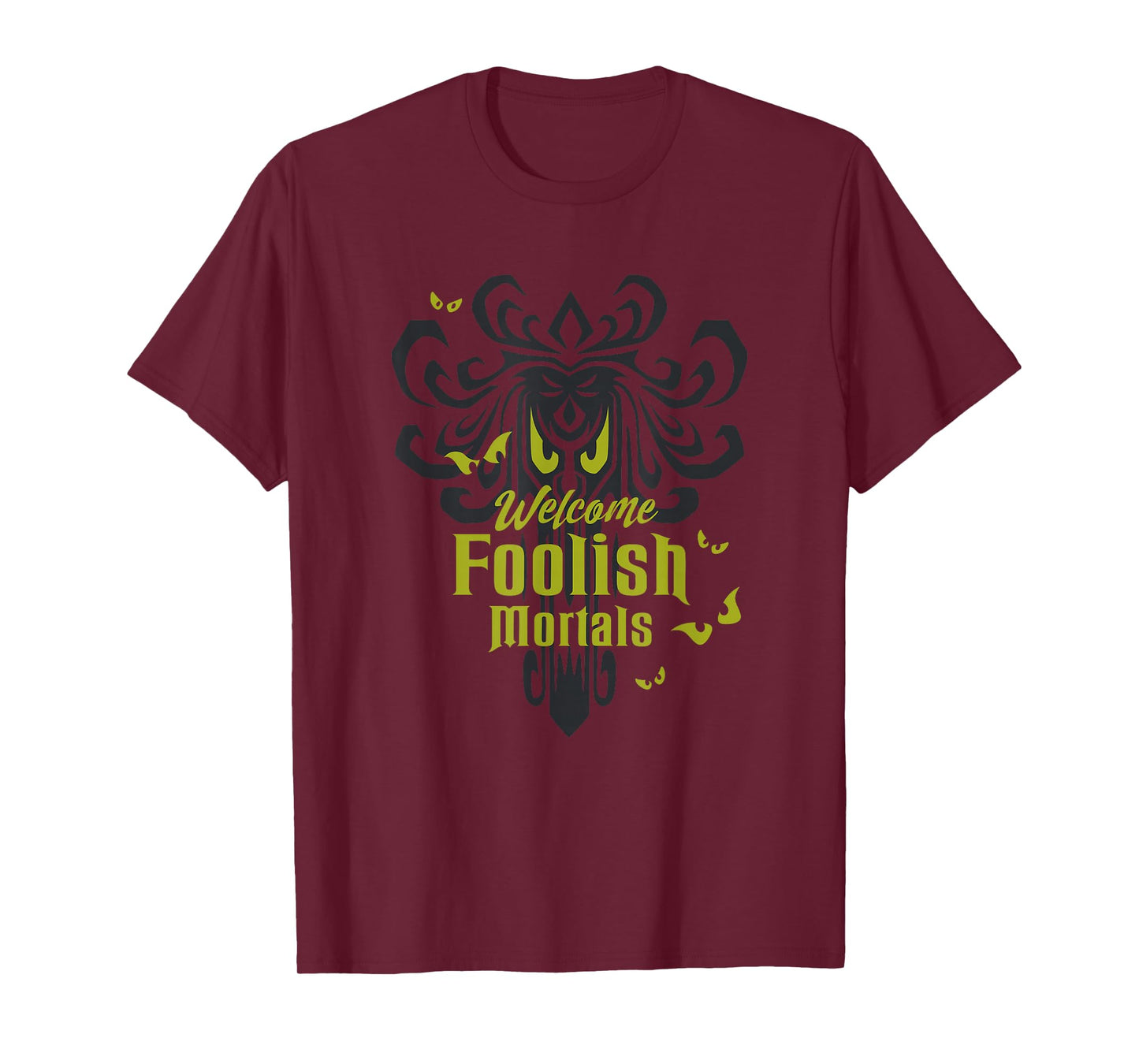 The Haunted Mansion Welcome Foolish Mortals Spooky Logo T-Shirt