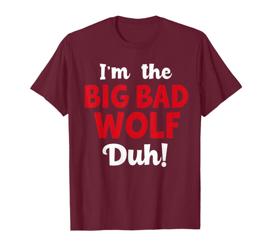 I'm The Bad Wolf duh Costume for DIY Halloween Party Wolf T-Shirt