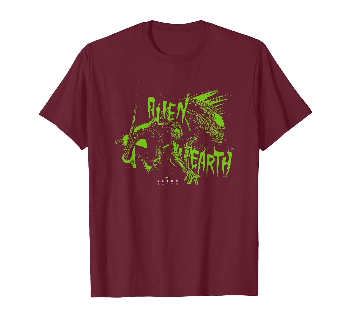 Alien: Earth Xenomorph XX121 Neon Distressed Style T-Shirt