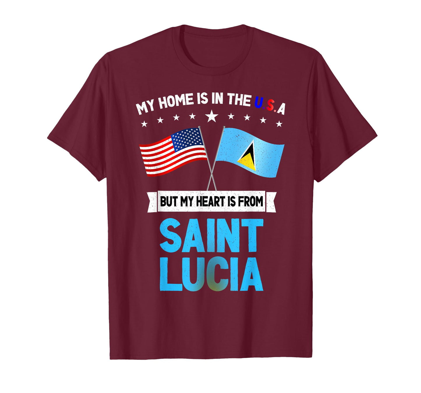 Saint Lucia & USA T-Shirt