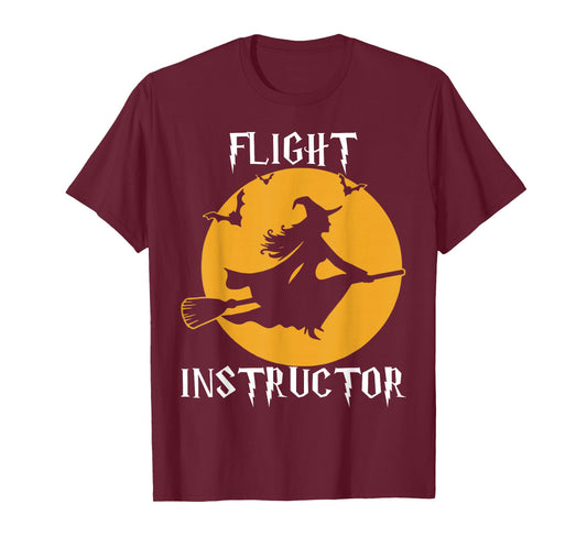 Flight Instructor Witch Halloween T-Shirt