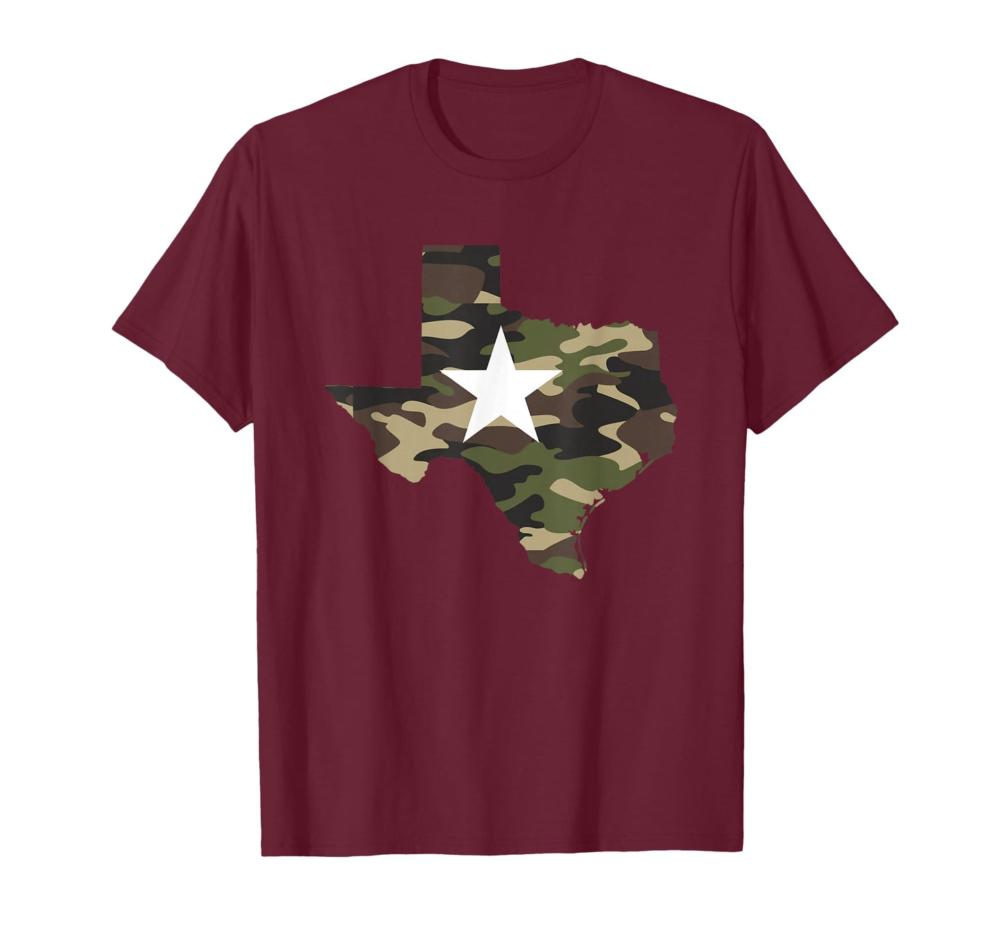 Texas Texan Army Camouflage Star Map US Soldiers Veterans T-Shirt