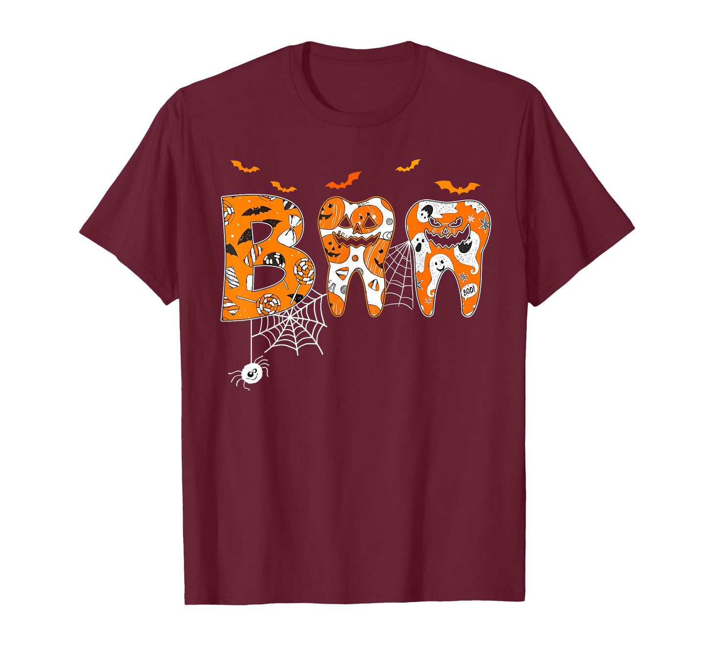 Boo Happy Halloween Teeth Dental Pediatric Dentist Spooky T-Shirt