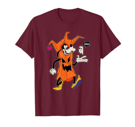Disney Goofy in Tree Costume and Spooky Cute Ghost Halloween T-Shirt
