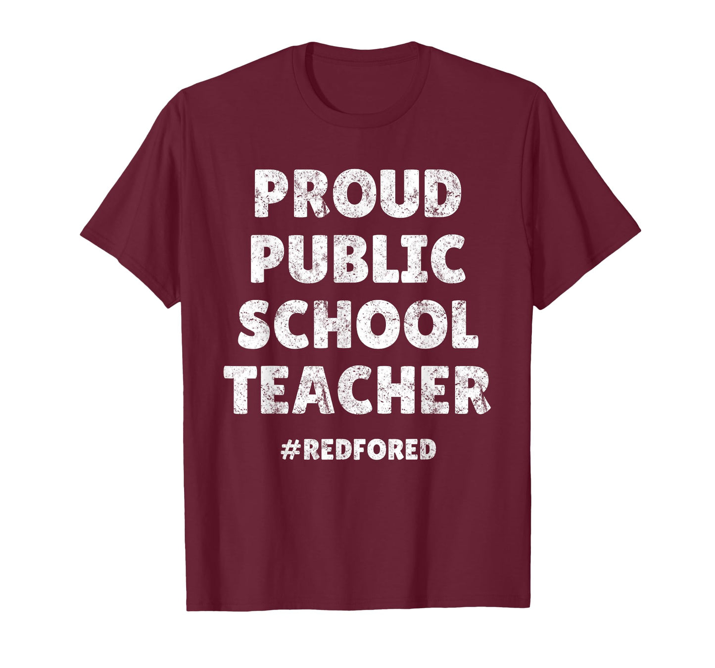 Vintage Proud Public School Teacher Red For Ed T-Shirt T-Shirt