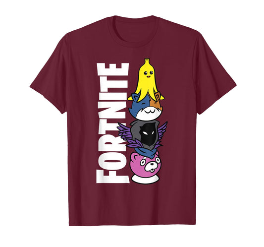 Fortnite Black Classic Fit Crew Neck T-Shirt - Adult Polyester & Cotton Short Sleeve