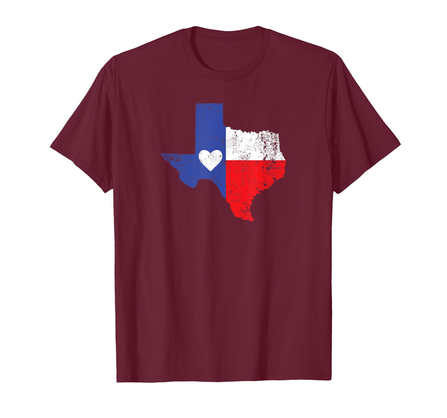 Texas Heart Flag State Outline T-Shirt