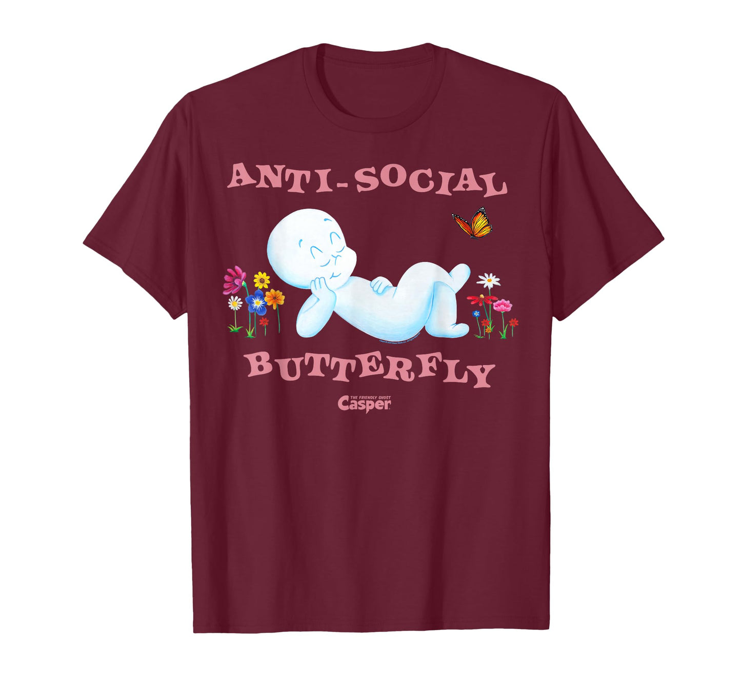 Casper the Friendly Ghost Anti-Social Butterfly T-Shirt