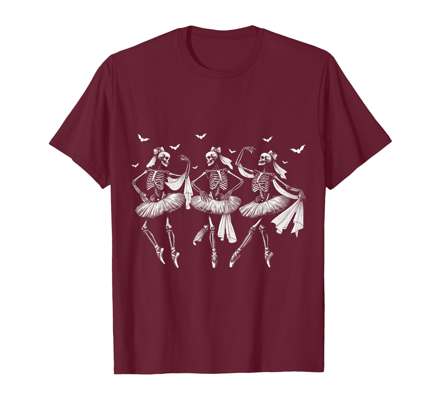 Skeleton Ballerinas Ballet Dance Cute Halloween Costume Girl T-Shirt