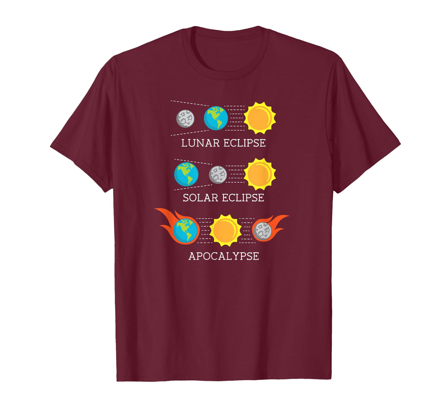 Total Solar Eclipse Funny Apocalypse Lunar Space shirt gift T-Shirt