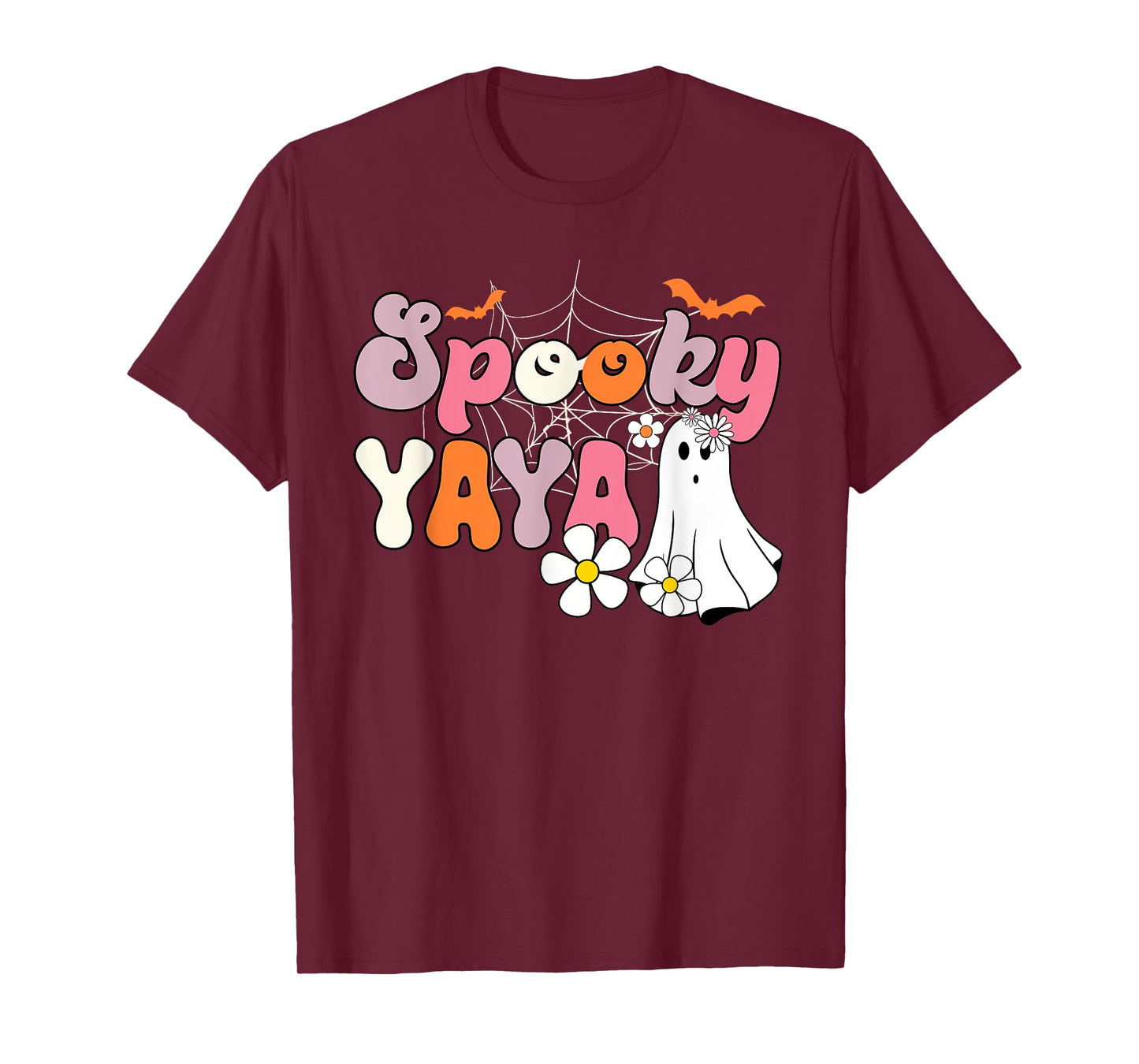 Groovy One Spooky Yaya Mama Grandma Witch Mom Halloween T-Shirt