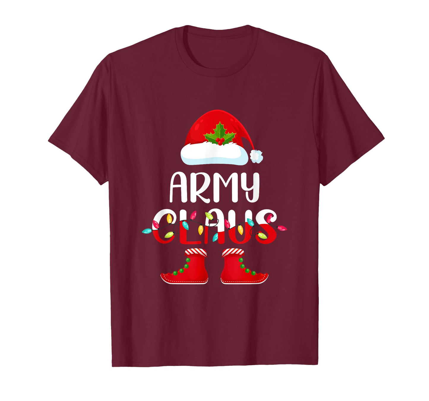 Santa Army Claus Elf Matching Family Group Christmas T-Shirt