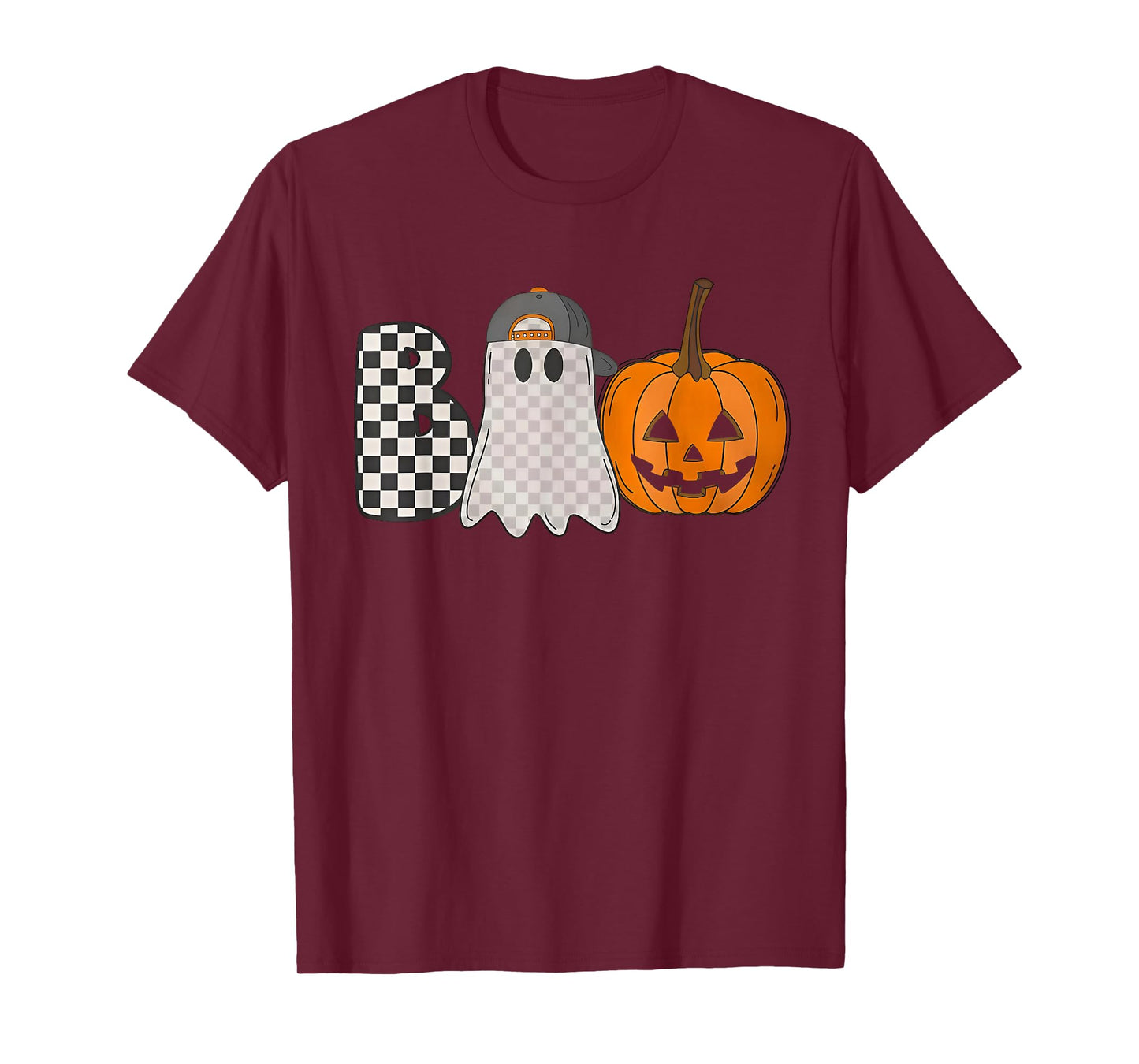 Boo Funny Ghost Jack O Lantern Spooky Season Happy Halloween T-Shirt