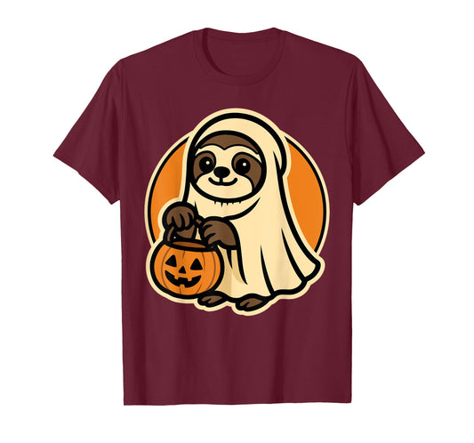 Funny Sloth Ghost Costume for Kids, Boys, Girls Halloween T-Shirt