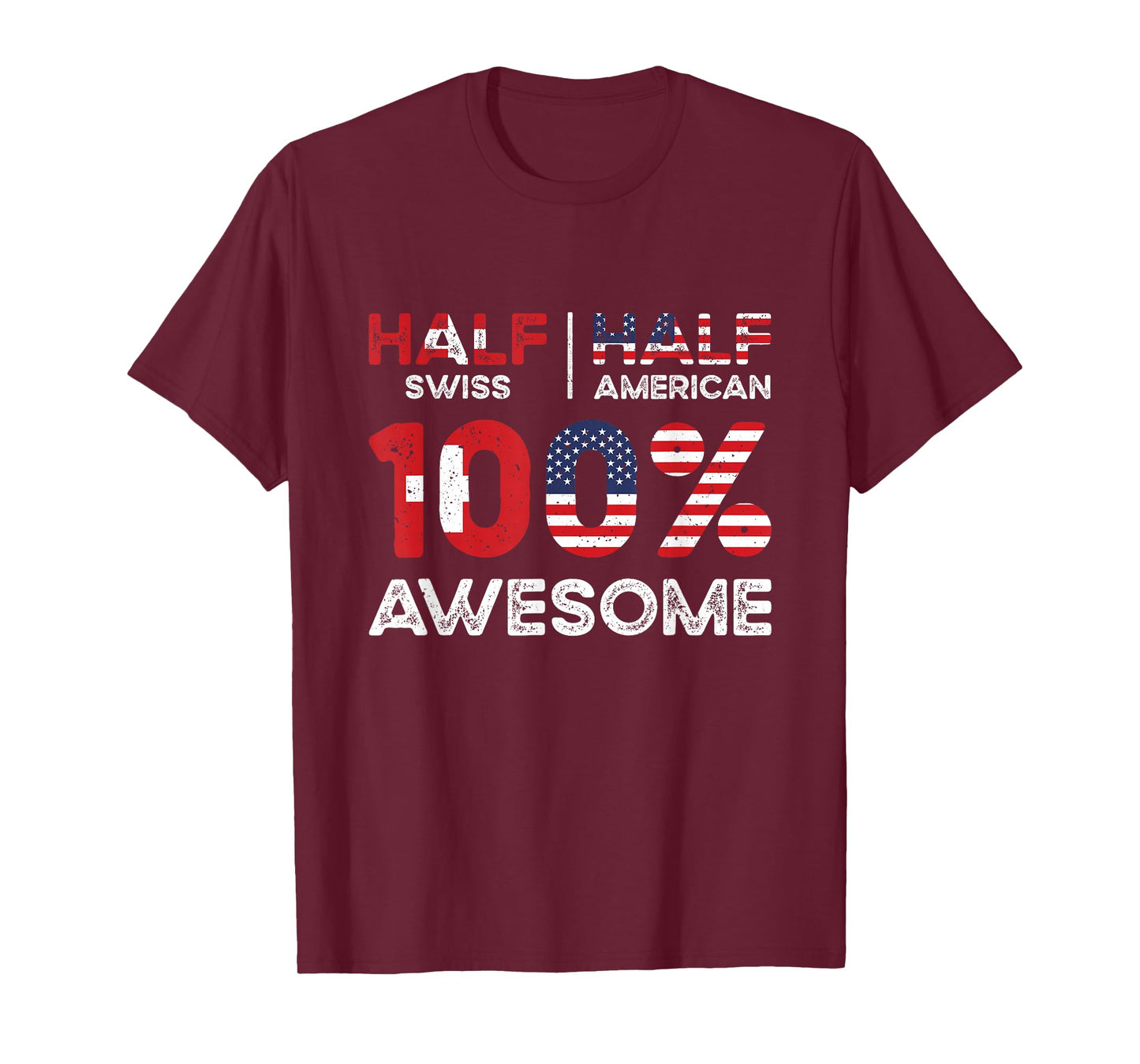 Swiss American Patriot USA Grown Switzerland US Flag T-Shirt