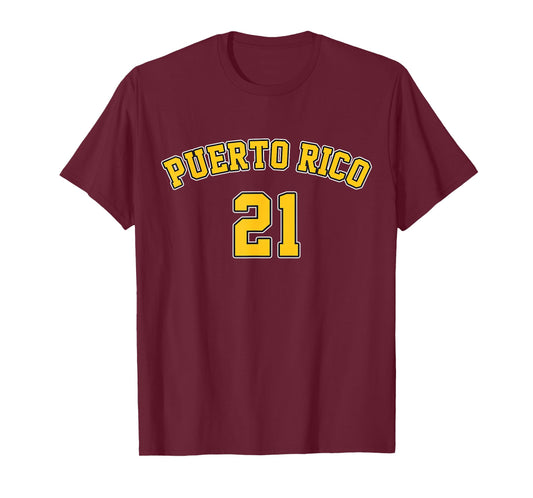 Puerto Rico Baseball 21 Santurce Boricua Baseball Fans T-Shirt
