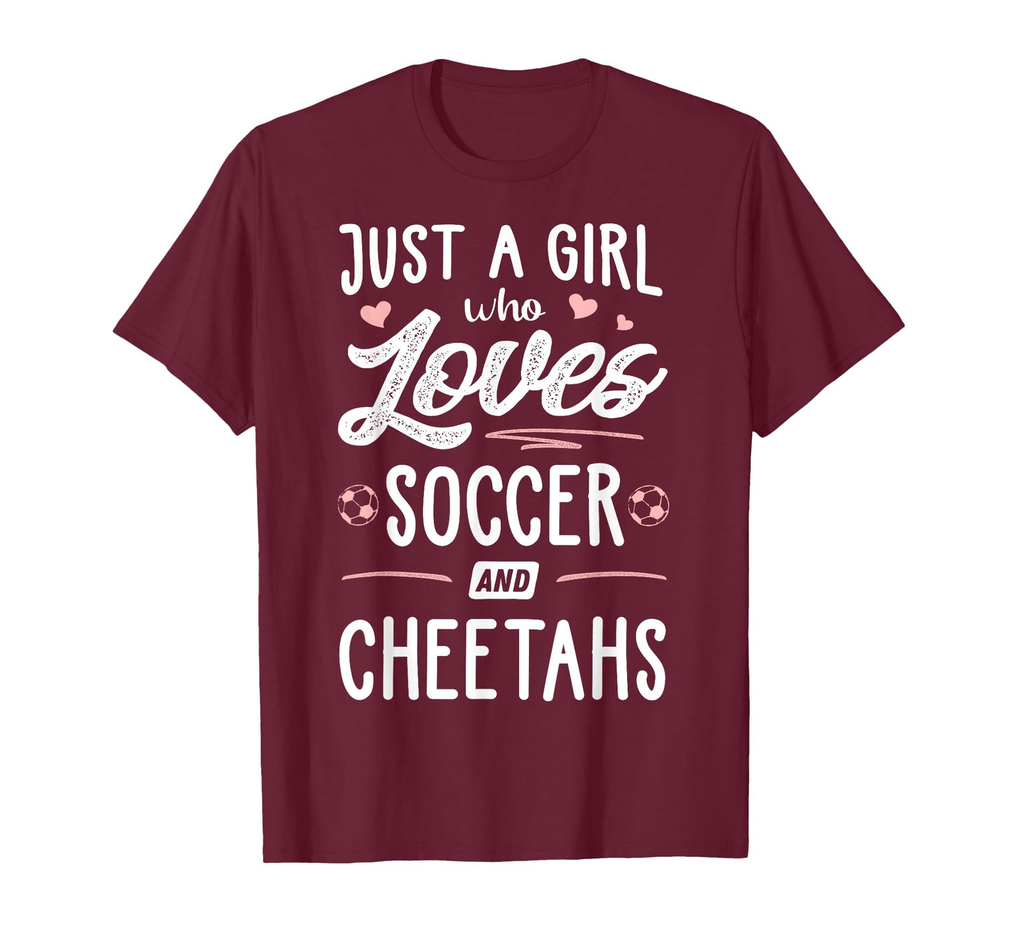 Just A Girl Who Loves Soccer And Cheetahs Gift Women T-Shirt