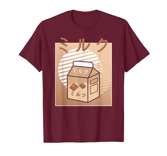 Kawaii Milk Retro Japanese Chocolate Milkshake Anime T-Shirt