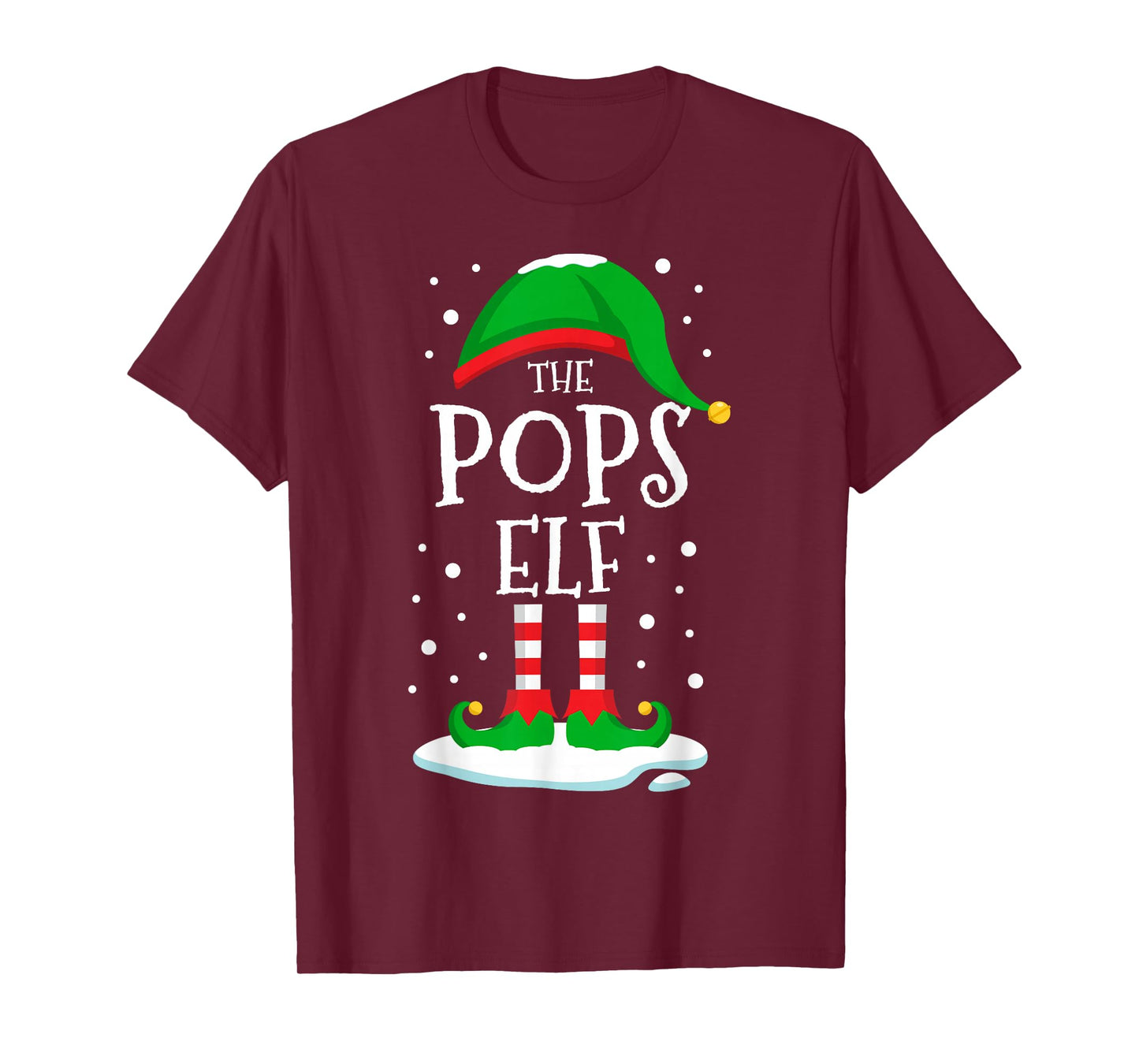 The Pops Elf Christmas Family Matching Xmas Grandpa Funny T-Shirt