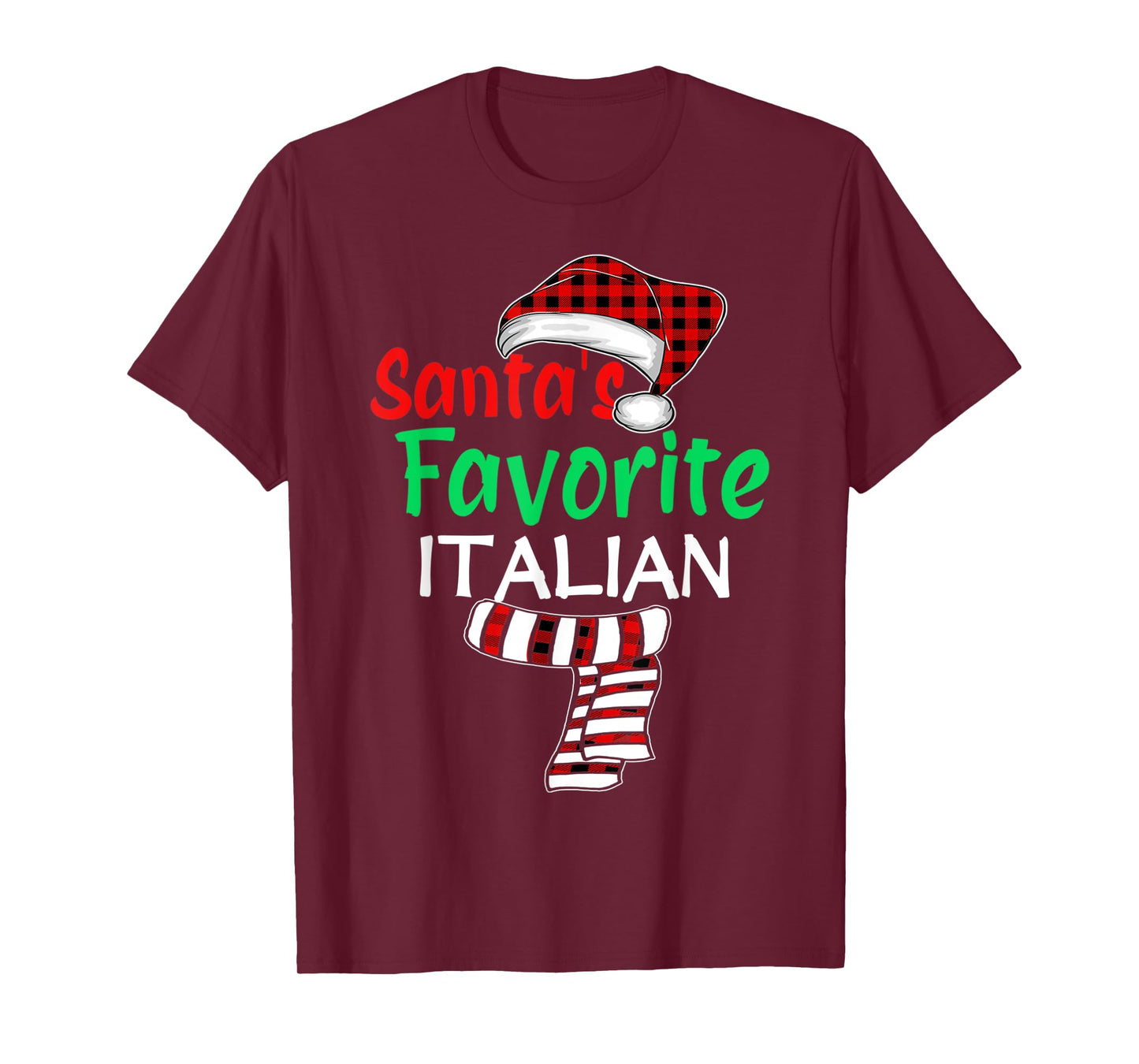 Christmas Pajama Santa Claus Shirt, Santa's Favorite Italian T-Shirt