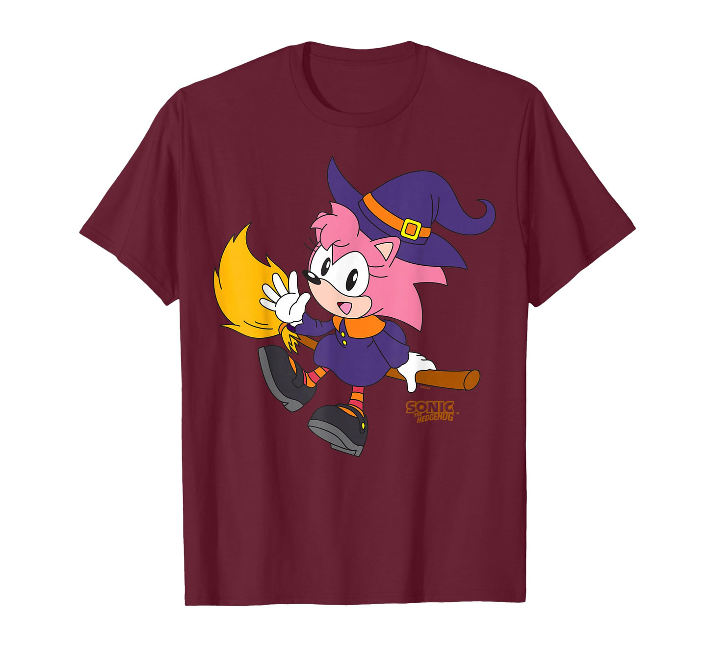 Sonic The Hedgehog Halloween Amy Witch Disguise T-Shirt