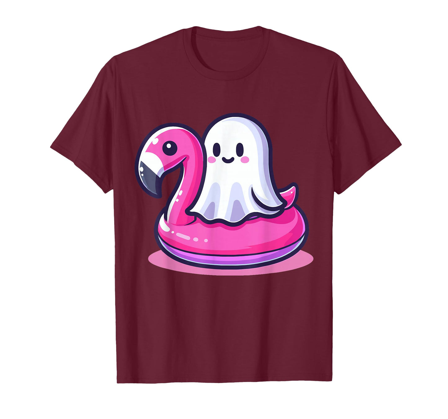 Ghost and Flamingo Halloween T-Shirt