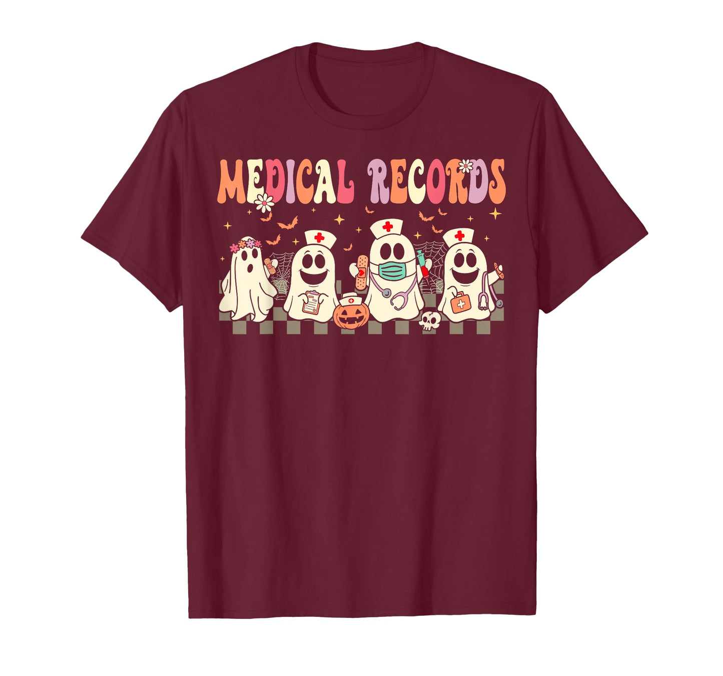 Medical Records Boo Crew Funny Medical Records Halloween T-Shirt