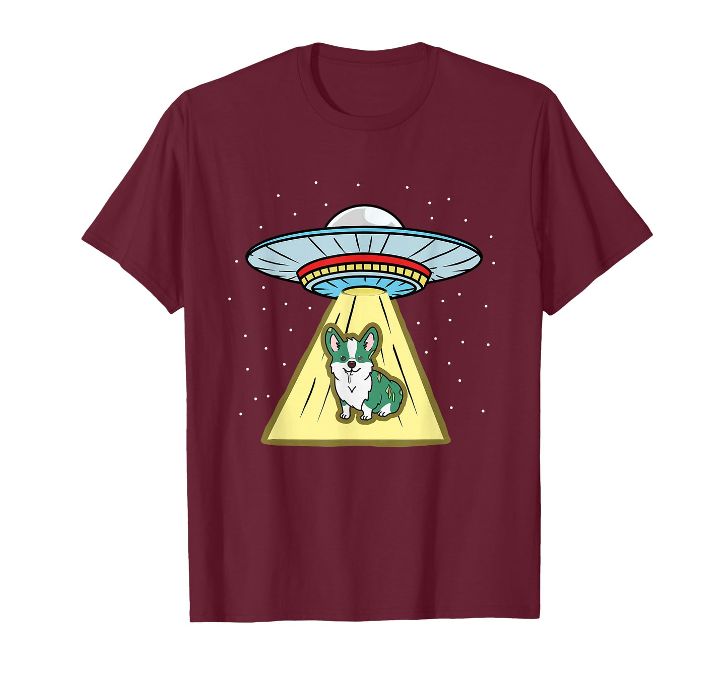 Corgi Zombie Ufo Abduction T-Shirt