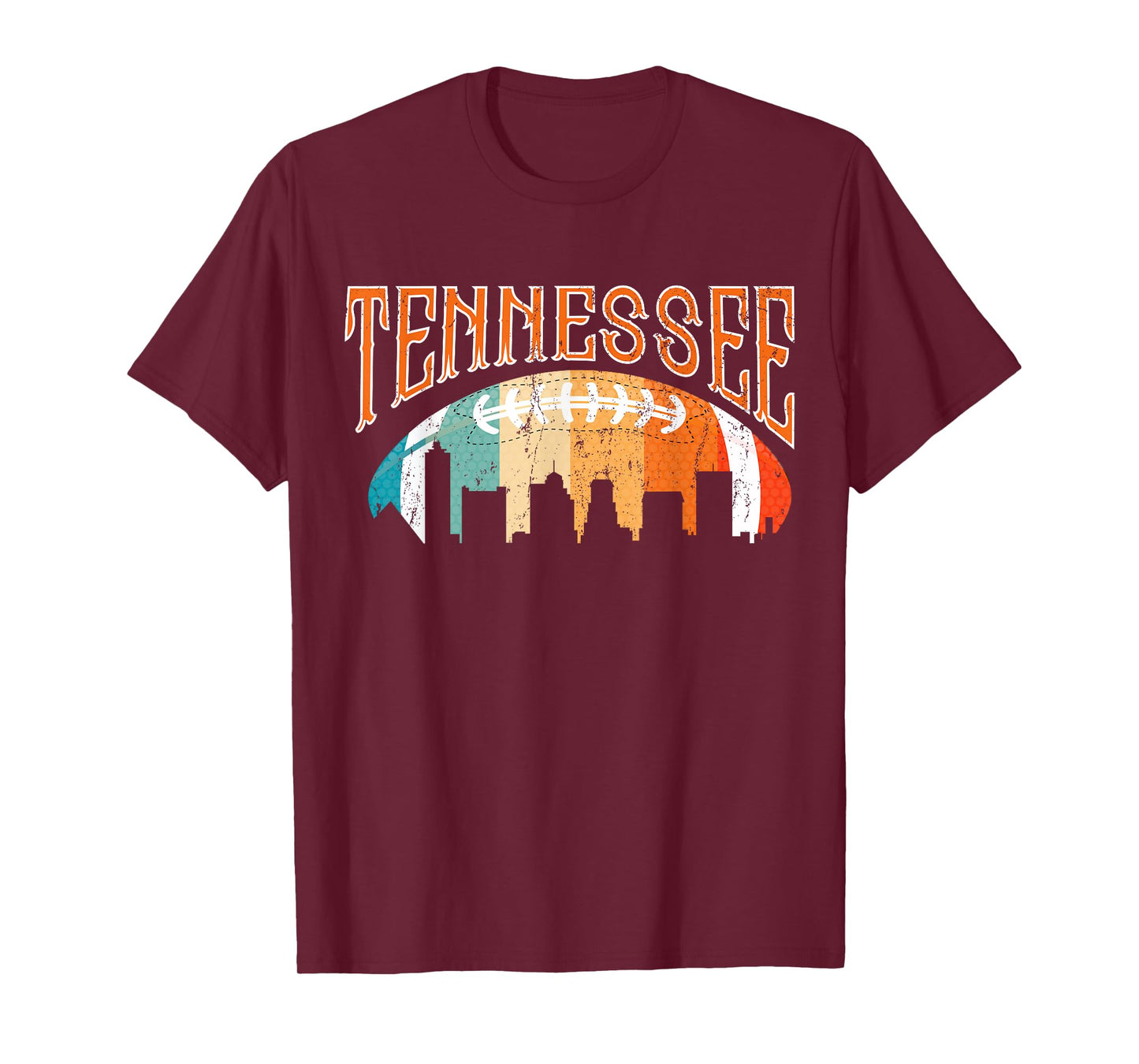 Retro Tennessee Football Fan Vintage City Skyline T-Shirt