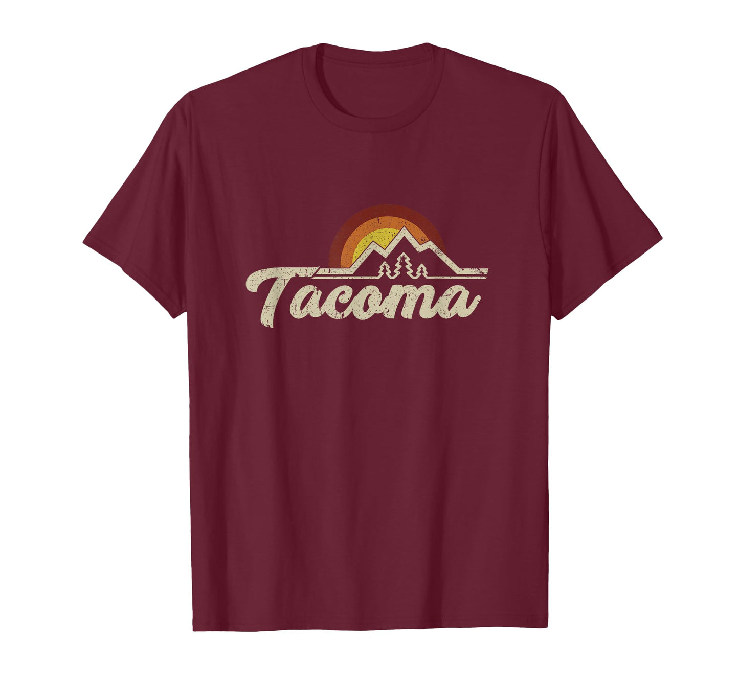 Tacoma WA Retro Throwback Distressed Tshirt Gift T-Shirt