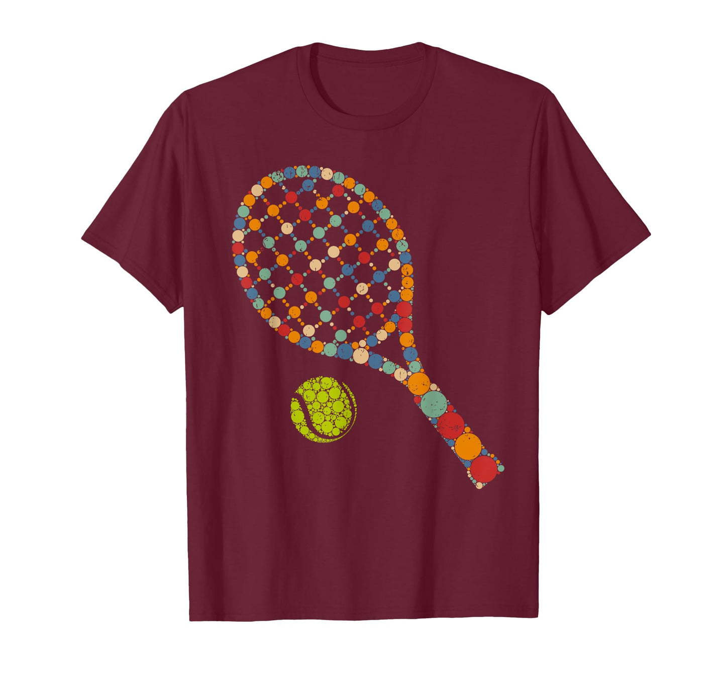 Retro Tennis Player & Ball With Polka Dots Happy Dot Day Boy T-Shirt